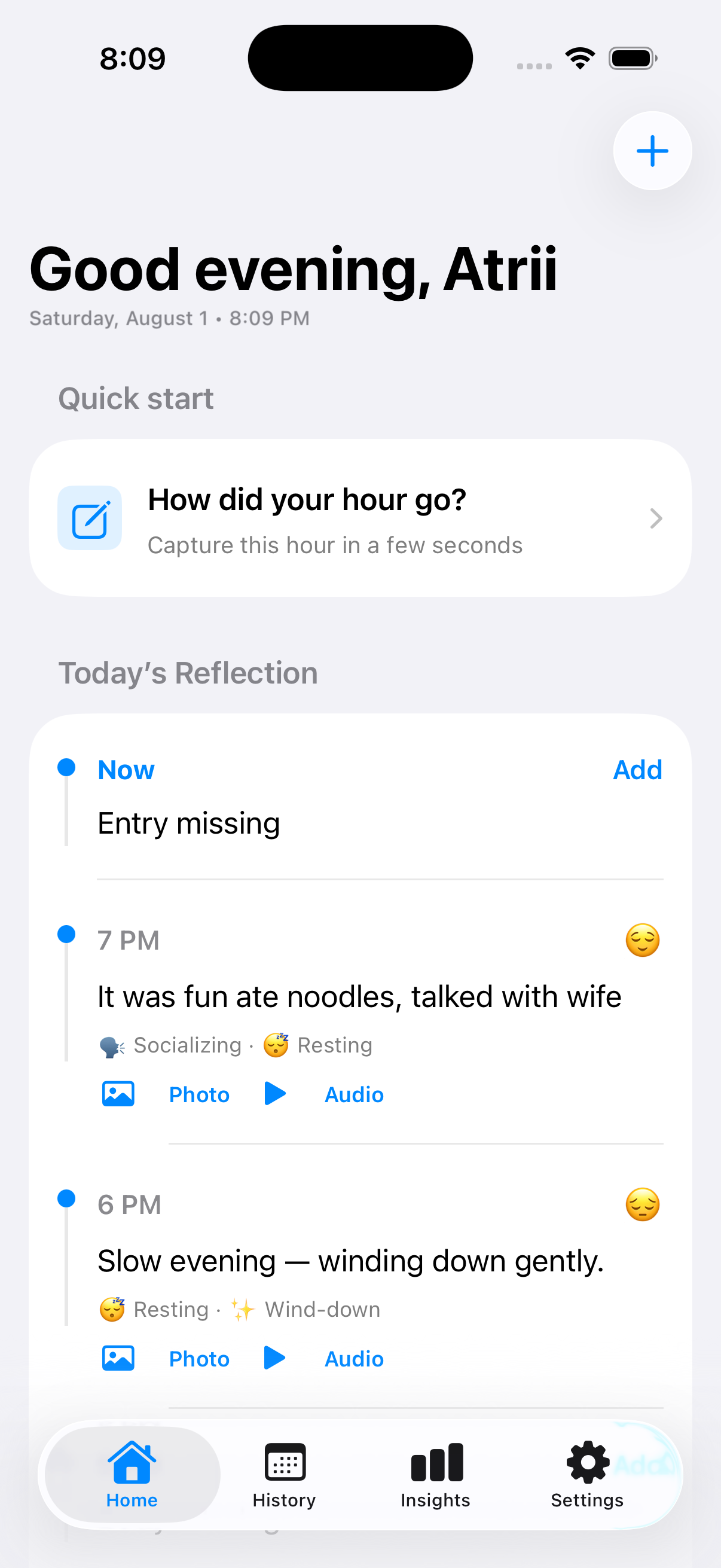 iOS home timeline