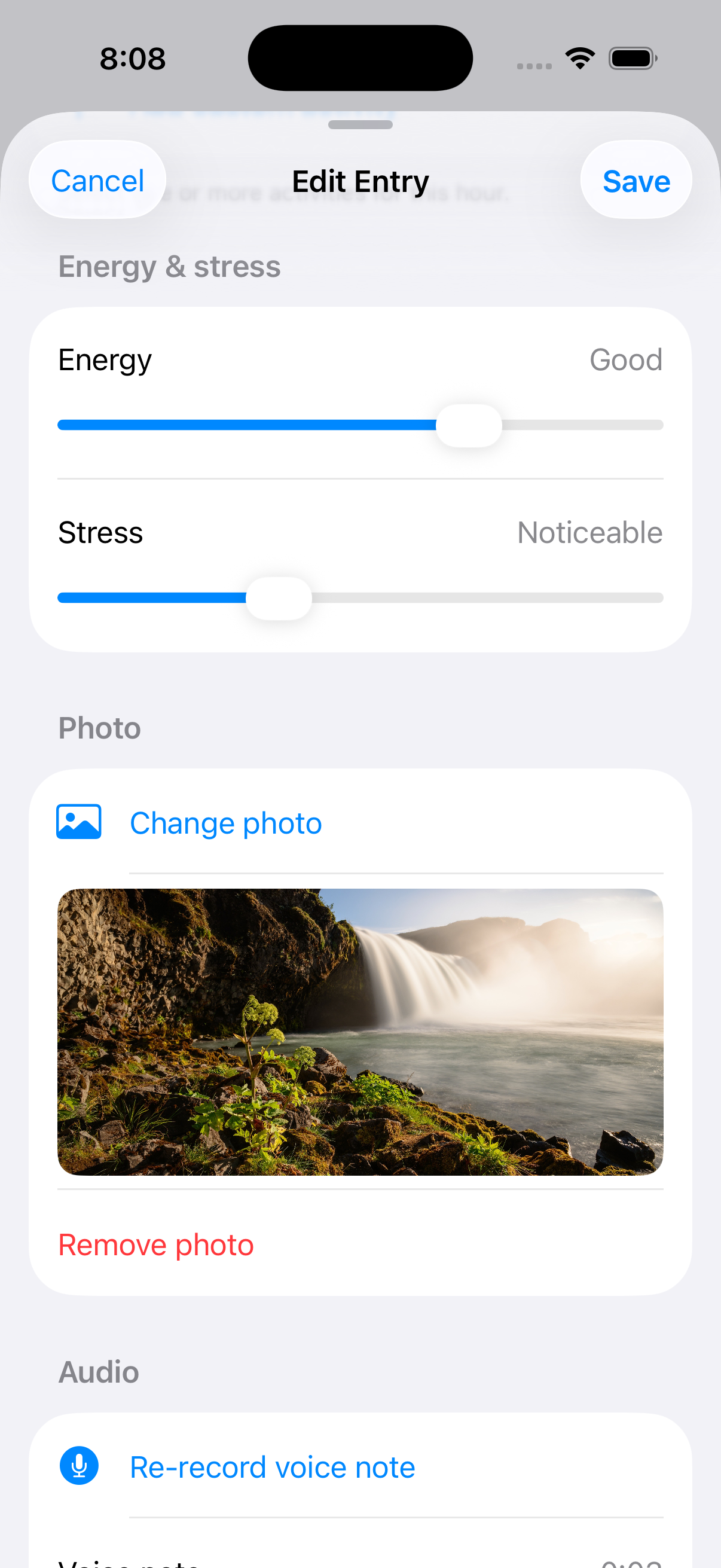 iOS photo and audio